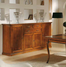 CREDENZA 4P + 3 CASSETTI IN LEGNO ANTE INTAGLIATE VARIE FINITURE LM 516