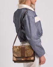 Borsa a tracolla ETRO in pelle e jacquard RRP €1940 chiusura con patta magnetica patchwork