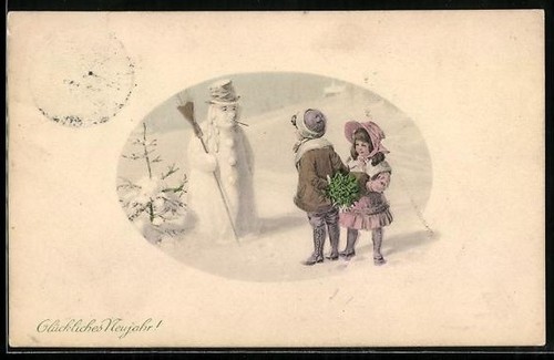 Cartolina coppia bambini - cartolina,