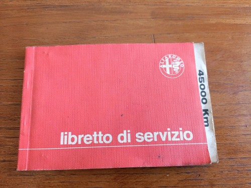 Libretto servizio alfa - ,