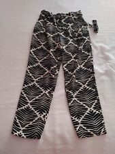 Pantalone donna CALLIOPE Tg.S fantasia Geometrica vita alta con tasche e Cintura