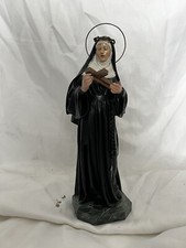 Antica E rara Statua In Cartapesta Santa Rita Da Cascia  Cm 30