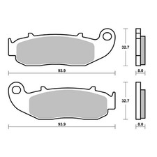 PASTIGLIA FRENO ANTERIORE SBS
