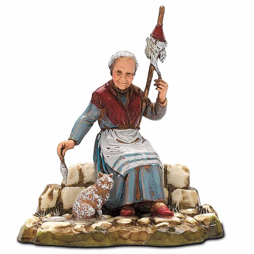 Statuina presepe filatrice - statuina,