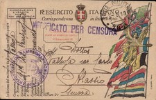 1919 - CARTOLINA POSTALE IN FRANCHIGIA - POSTA MILITARE 78-A