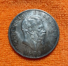 5 LIRE 1875 ZECCA ROMA BB 25