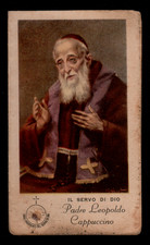 B3 ANTICO Santino   Holy Card RELIQUIA RELIC SdD PADRE LEOPOLDO CAPPUCCINO