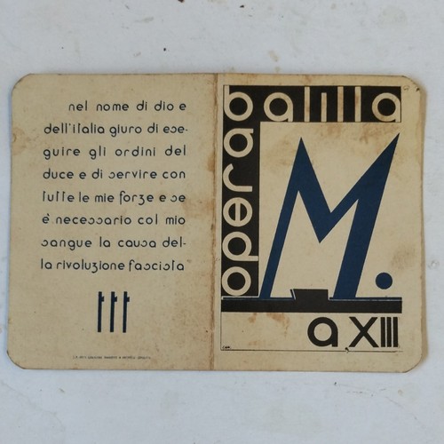 Tessera opera nazionale - tessera,