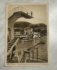 CARTOLINA ACQUI TERME - LA GRANDIOSA PISCINA NATATORIA E IL TRAMPOLINO FG AN VG