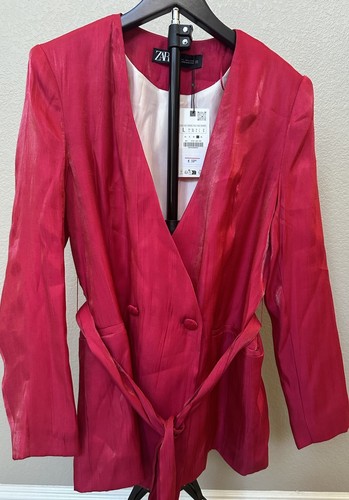 Blazer zara rosa caldo fucsia - zara,