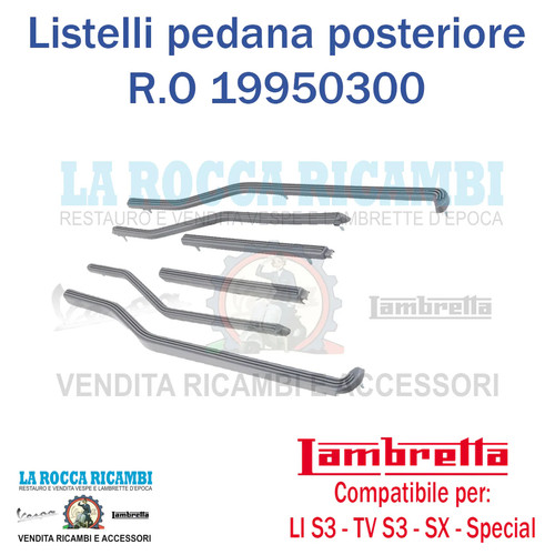 Kit listelli pedana - pedana, posteriore