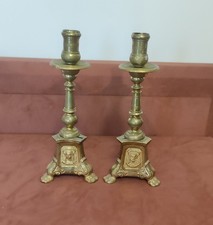Coppia Candelabri In Bronzo
