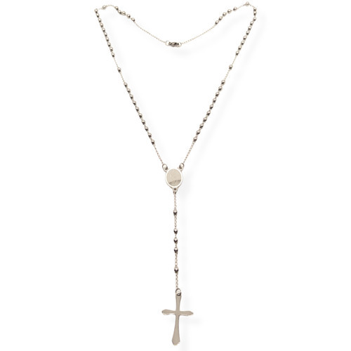 Collana rosario acciaio uomo - collana,