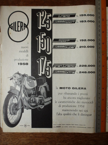 Pubblicità moto gilera 125 - pubblicità,