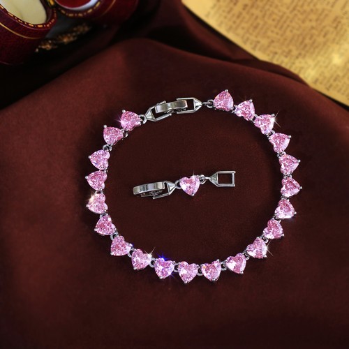Bracciale tennis cuore cubic - tennis,