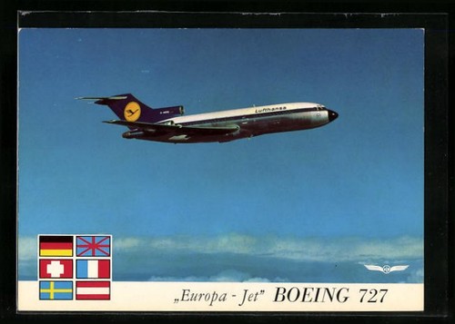 Cartolina aereo europa jet - aereo, europa-jet