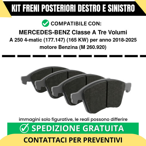 Pastiglie freno posteriori - pastiglie,