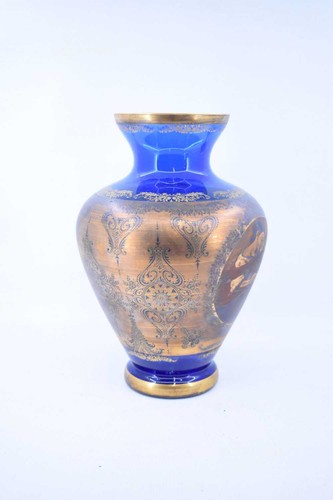 Vaso vetro blu - blu, cm