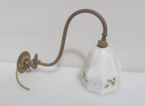 Victorian brass gas wall light - brass,