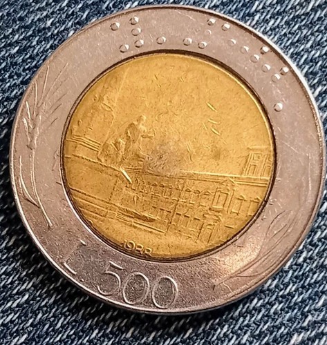 Moneta 500 lire bimetallica - moneta,