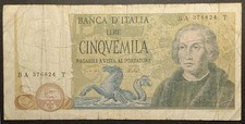 Banconota da 5000 lire Colombo