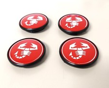 COPRIMOZZO ABARTH RUOTA A112 ABARTH-FIAT 124-126-127-128-500-600 EPOCA ROSSO 4PZ