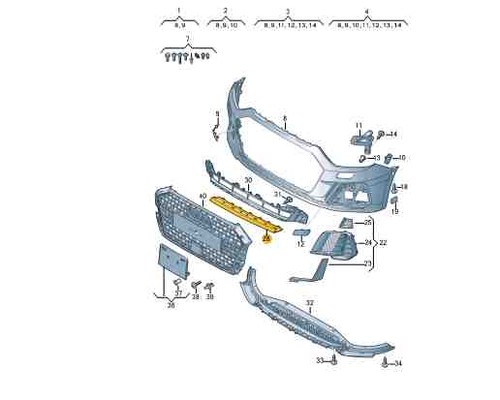 Paraurti anteriore audi - anteriore, a1