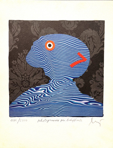 Enrico baj litografia - -, 7