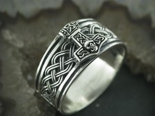Anello in argento ANELLO TESCHIO MARTELLO di Thor teschio Mjölnir anello teschio mitologia