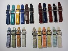 CINTURINO IN PELLE X SWATCH DIVERSI COLORI E STAMPE ATTACCO 17 MM.