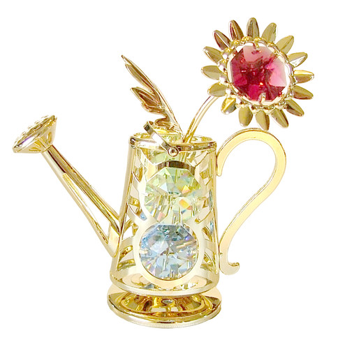 Annaffiatoio con fiore gold - annaffiatoio,