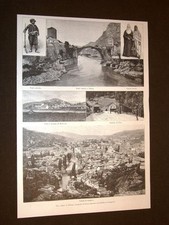Moda Costume Vedute Bosnia Erzegovina nel 1893 Soldato Donne Methovic Sarajevo