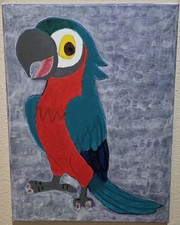 Dipinto pappagallo colorato
