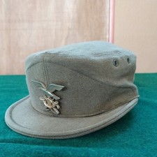 Vecchio Cappello Militare-Esercito Italiano"NORVEGESE"Fregio metallico dorato