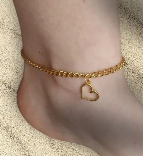 Cavigliera ciondolo cuore