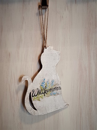 Targa porta gatto - , legno