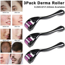 Confezione 3 Derma Roller Ricrescita Capelli Micro Ago Rullo Crescita Barba 0,25/0,5/1-2mm