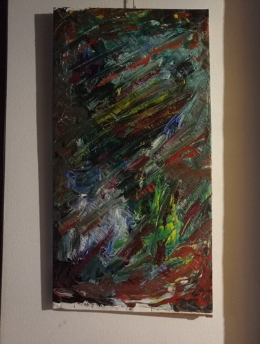 Quadro astratto dipinto mano - astratto, a