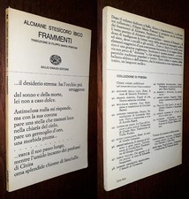 Frammenti, Alcmane Stesicoro Ibico, F.M. Pontani, 1°Ed. Einaudi 1968