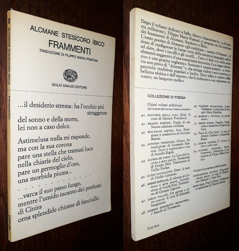 Frammenti alcmane stesicoro - frammenti,,