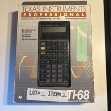 Texas Instruments TI-68 Calcolatrice Scientifica Avanzata 1988 ITALIA NUOVA NOS