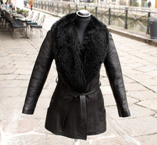 Trench corto pelle donna collo