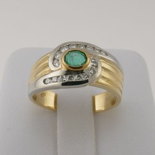 Anello con smeraldo - con,
