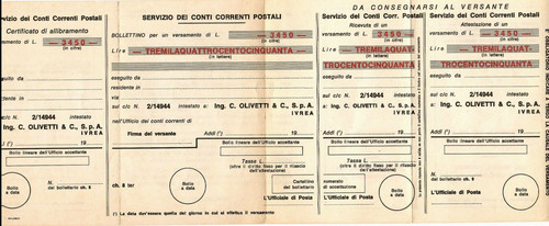 Bollettino postale per