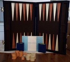 BELLISSIMA VALIGETTA IN VELLUTO, GIOCO 'BACKGAMMON ' ...   COMPLETO !! 