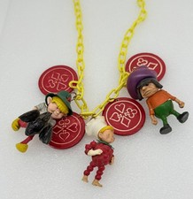 Collana statuine pvc cartapesta dipinte a mano stile vintage - Flipje e altro