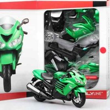 Kit modellino moto pressofuso Kawasaki Ninja ZX-14R scala 1/12 ASSEMBLAGGIO NECESSARIO