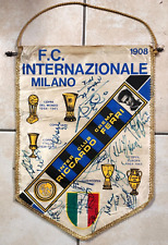 GAGLIARDETTO INTER CLUB CREMA RICCARDO FERRI AUTOGRAFI ZANETTI ZAMORANO ZE ELIAS