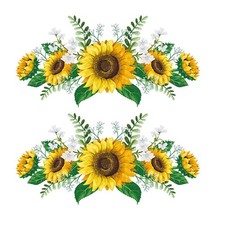  2 Pcs Adesivo Murale Girasole