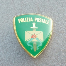 DISTINTIVO Vetrificato Polizia Postale - Polizia di Stato - dismesso vintage